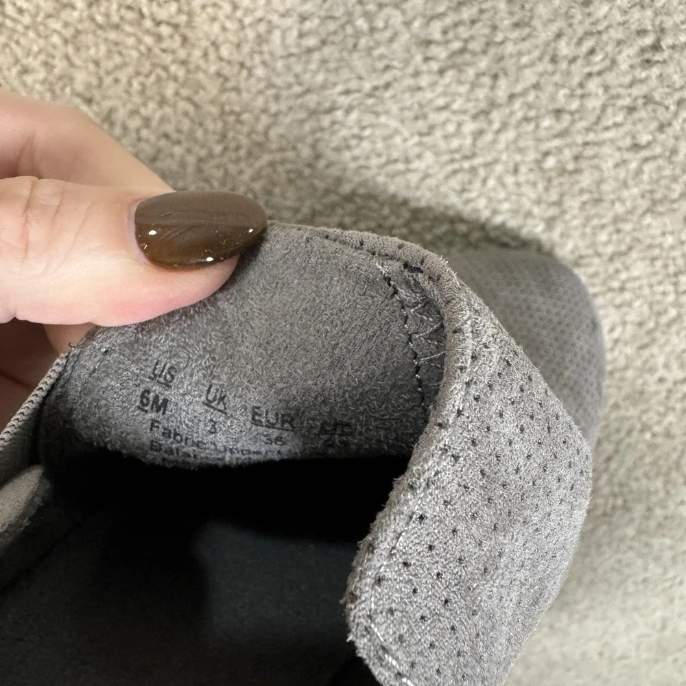 Dr‎ Scholls Shoes Womens Size 6 Gray Perforated Ankle Booties Slip On Comfort